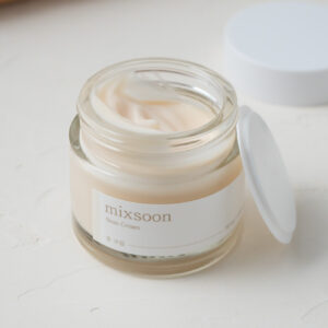 Open container of Mixsoon - Bean Cream 50ml with the lid on the side