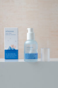Bottle and Box of Glacier Water Hyaluronic Acid Serum from Mixsoon